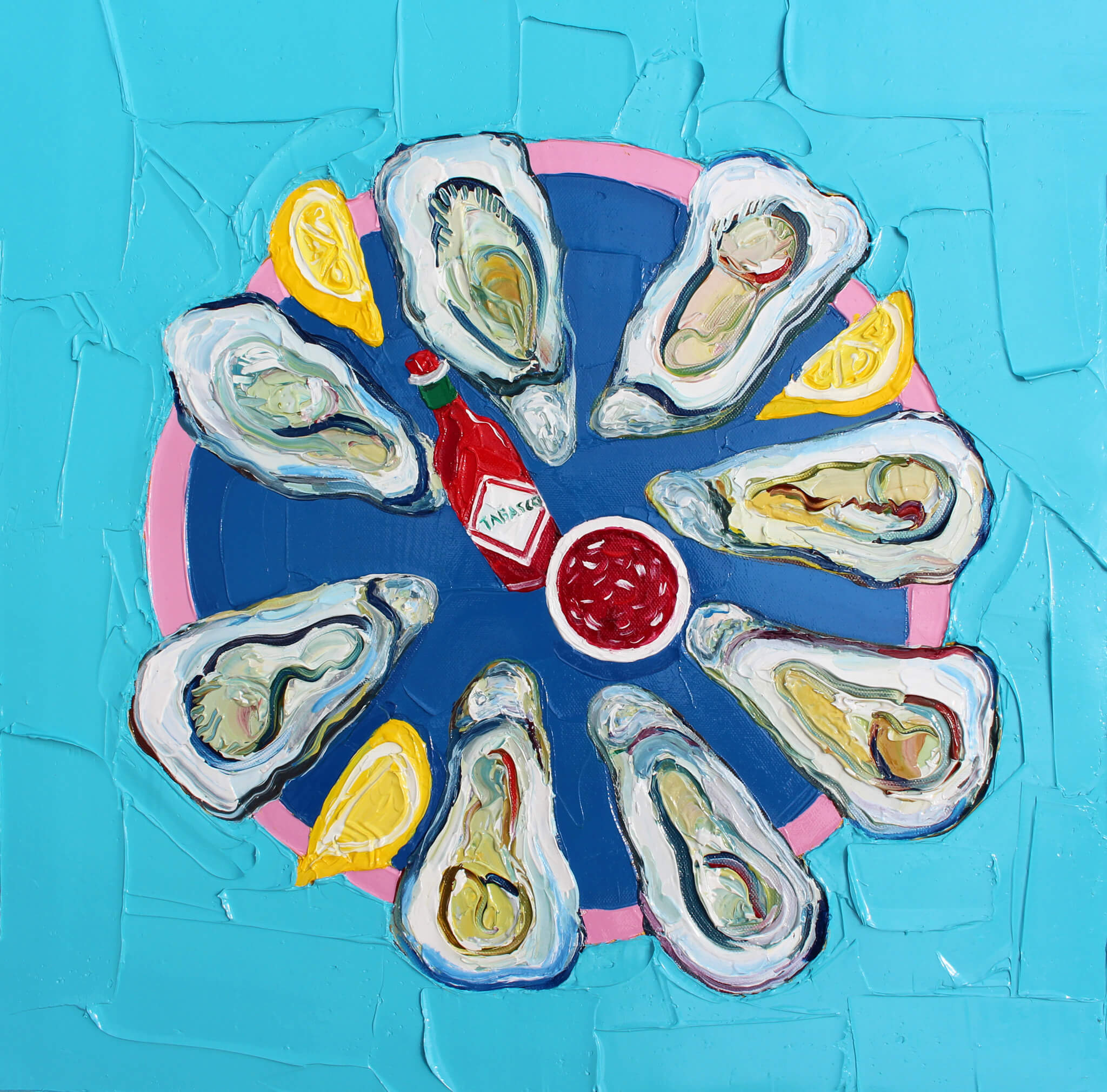 Alice Straker Oysters on Blue