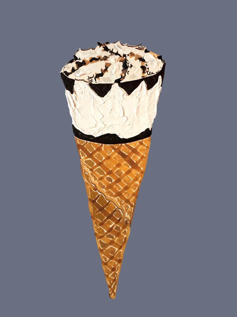 Cornetto Ice Cream Original Art Oil Painting