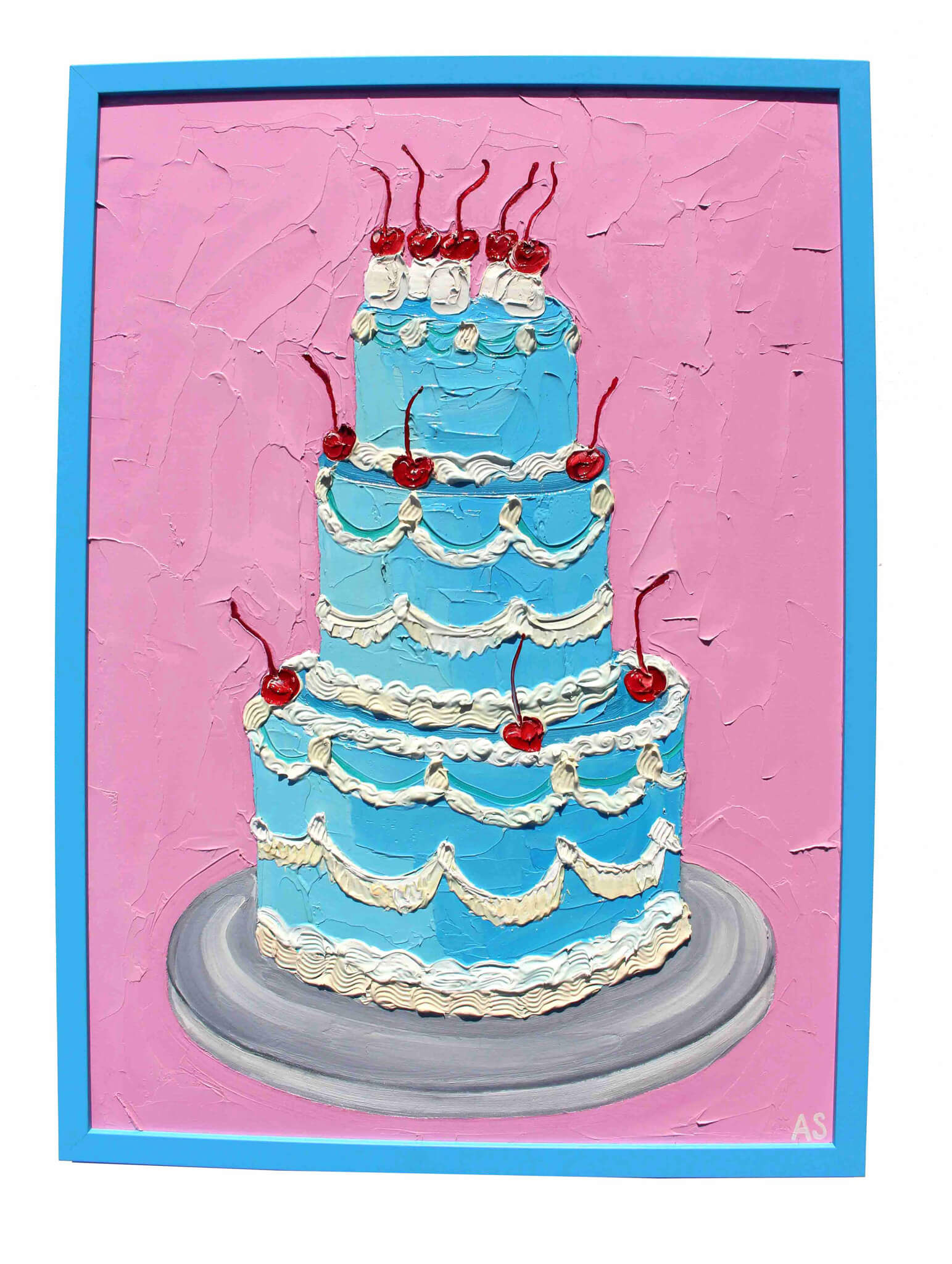 Lily Vanilli Blue Cake with Cherries