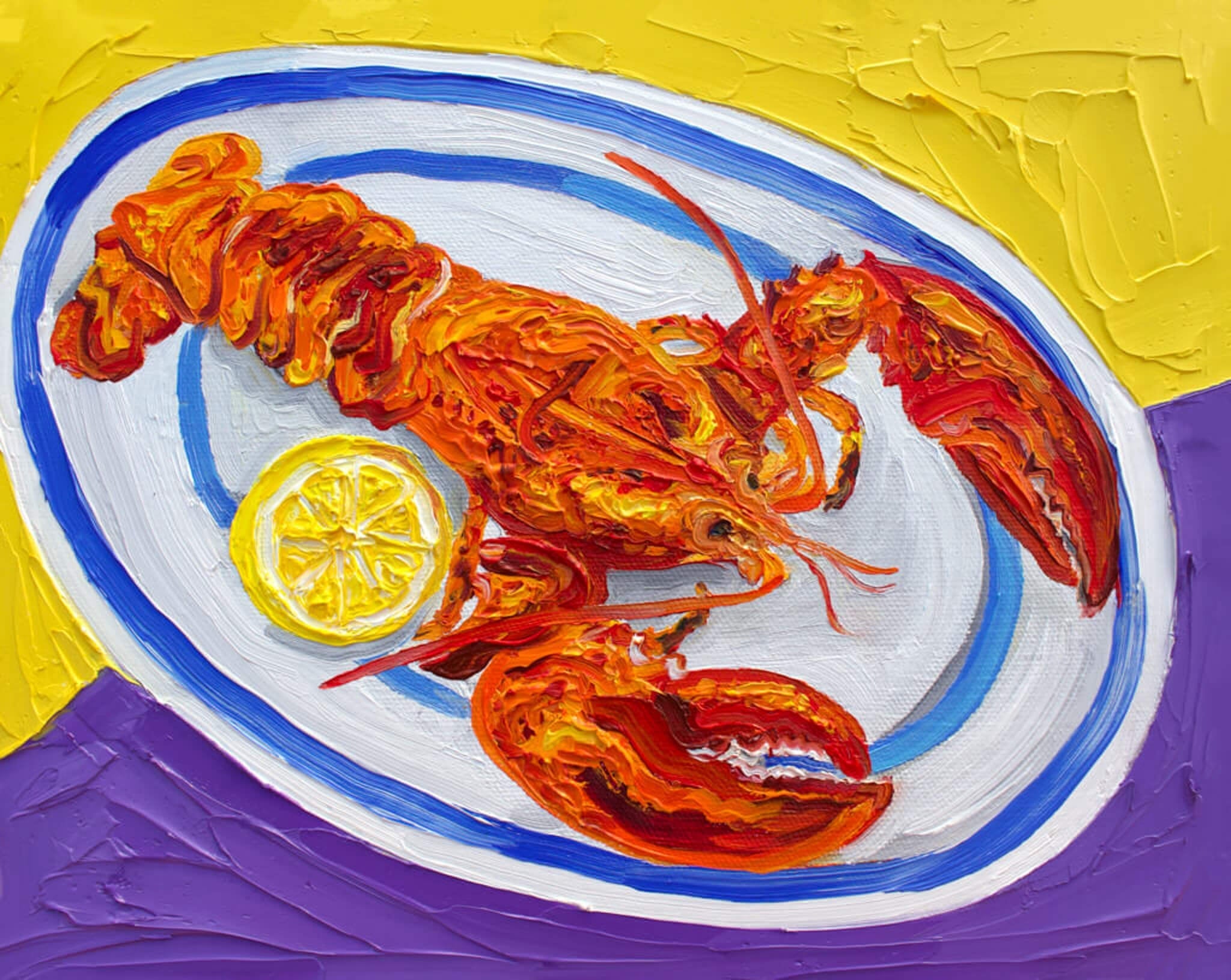 Lobster and Lemon on Cornish Plate