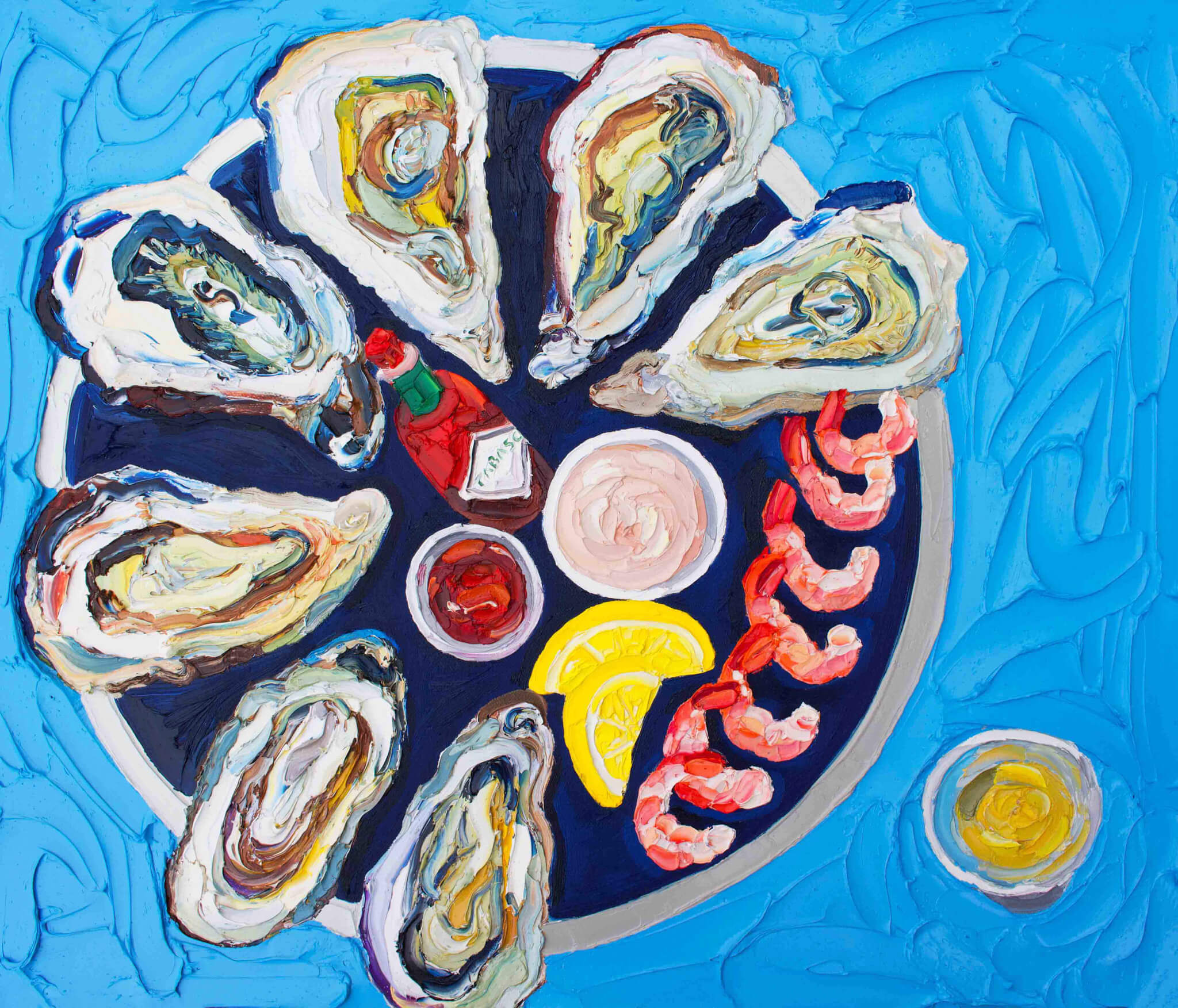 Seafood Platter Oysters Prawns