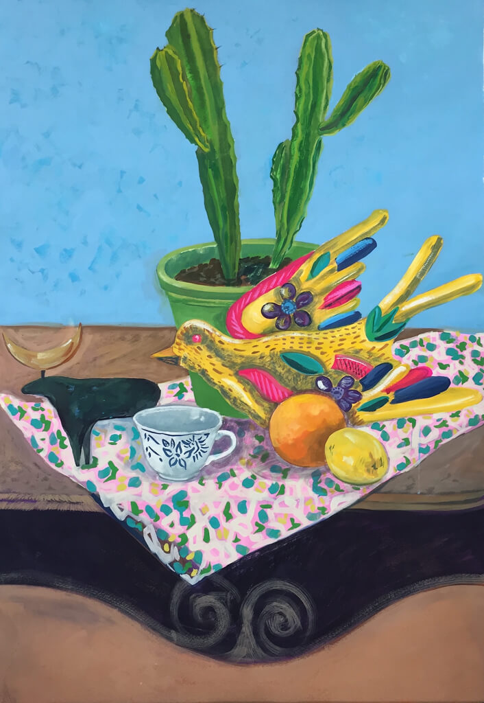 Spanish Still Life Original Art Gouche Painting