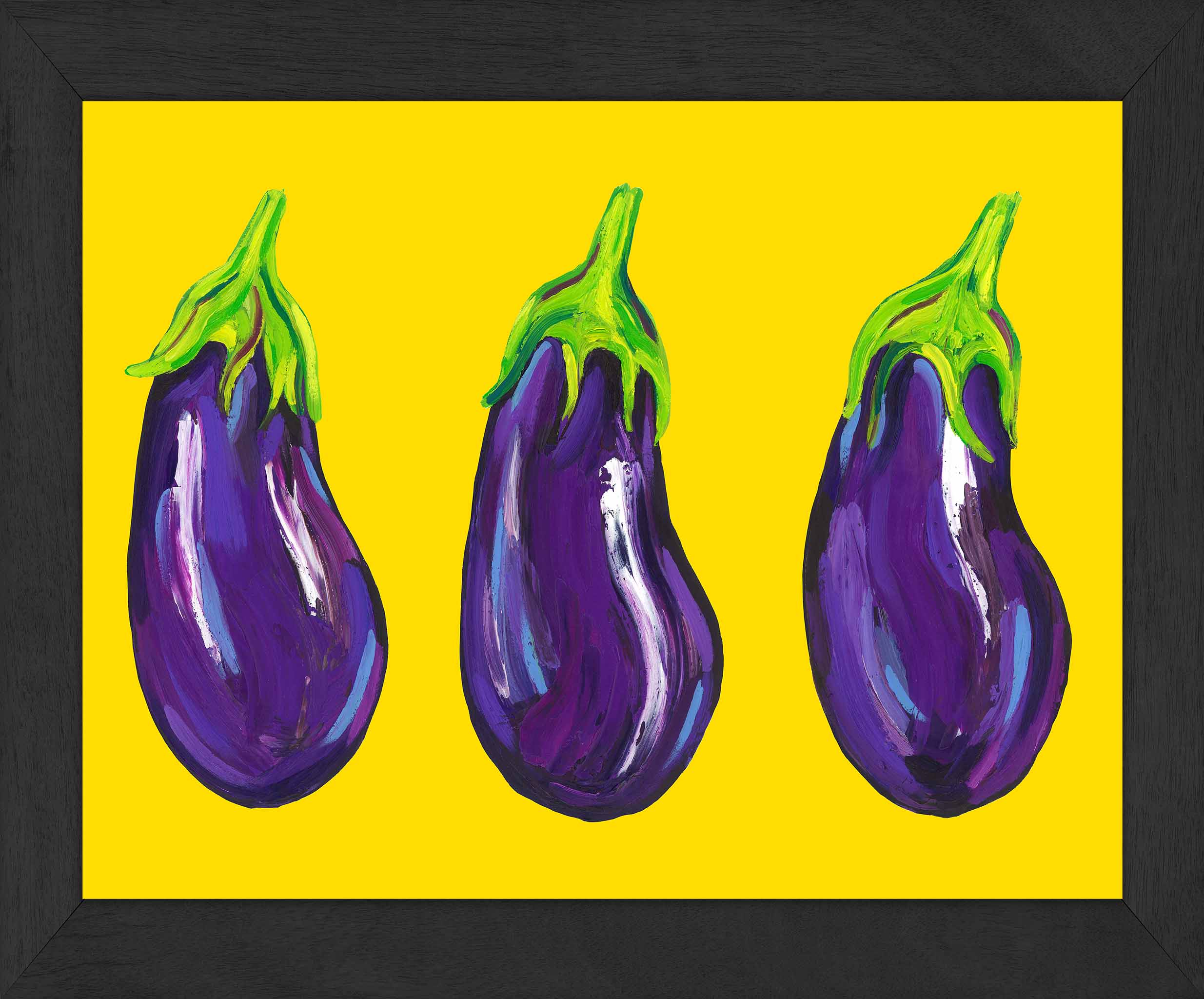 Aubergines on Yellow Art Print