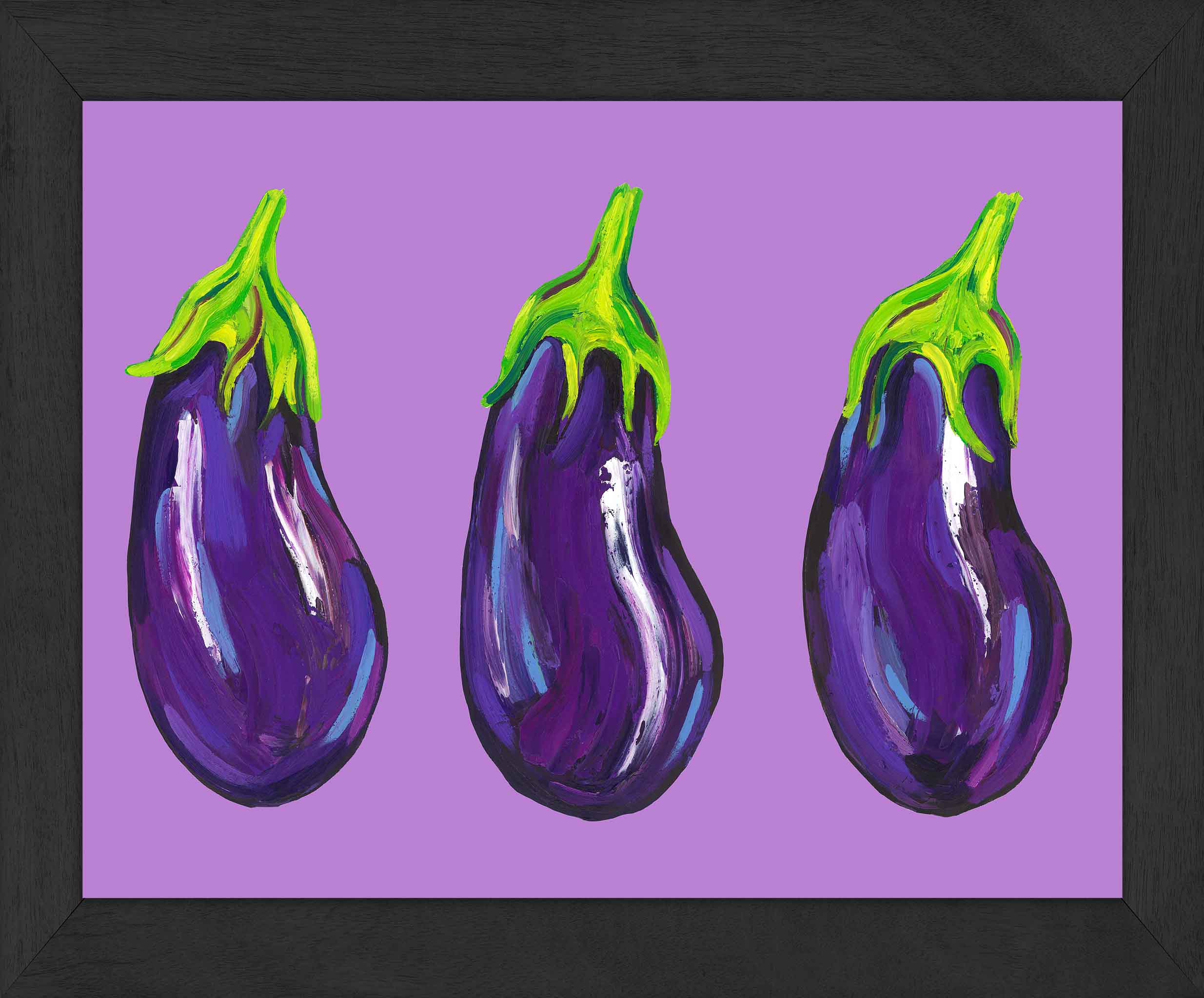 Aubergines on Purple Art Print