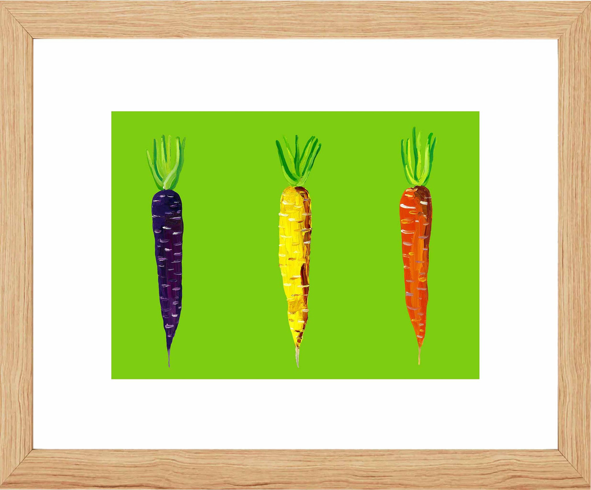 Heritage Carrots on Green Art Print