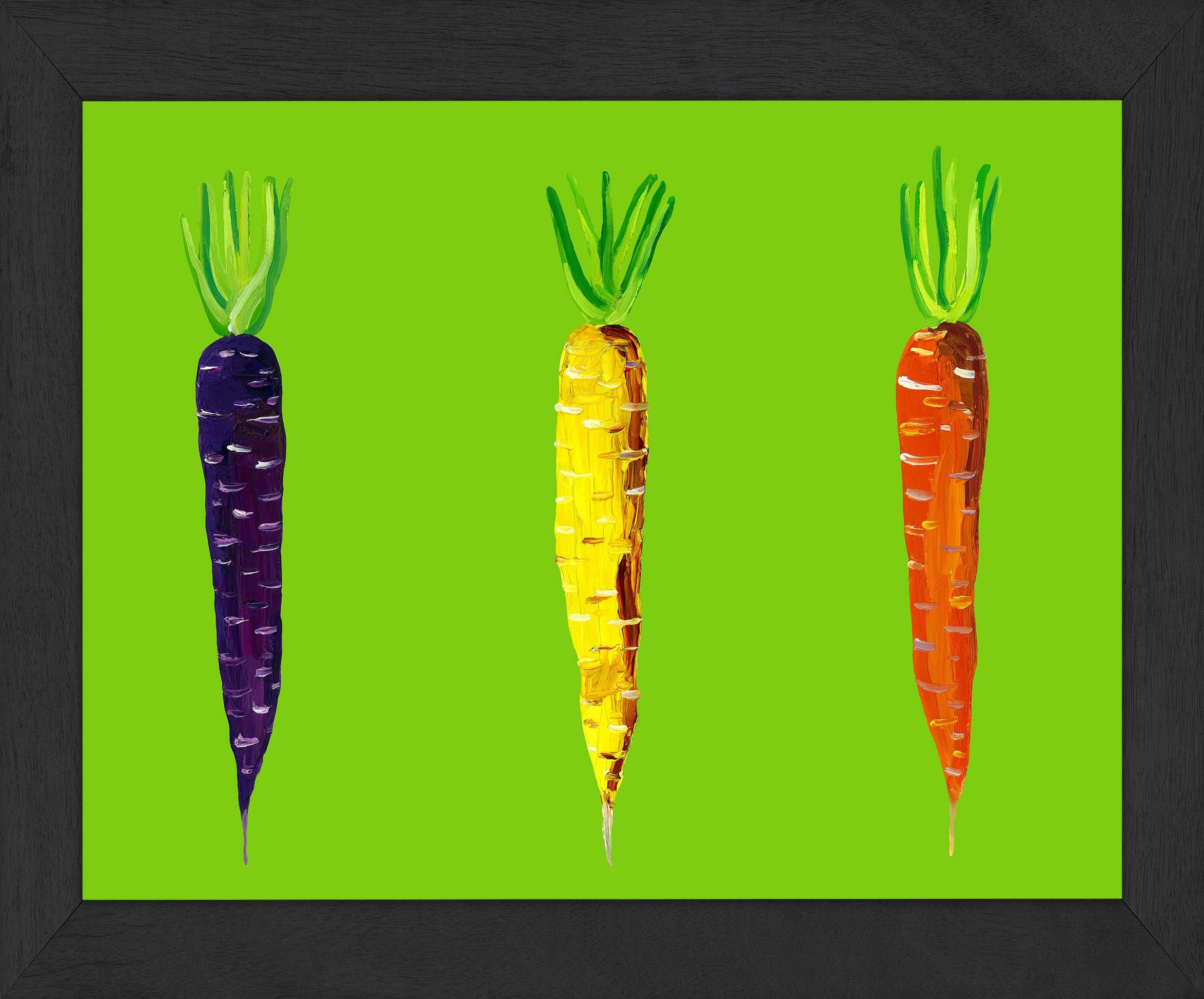 Heritage Carrots on Green Art Print