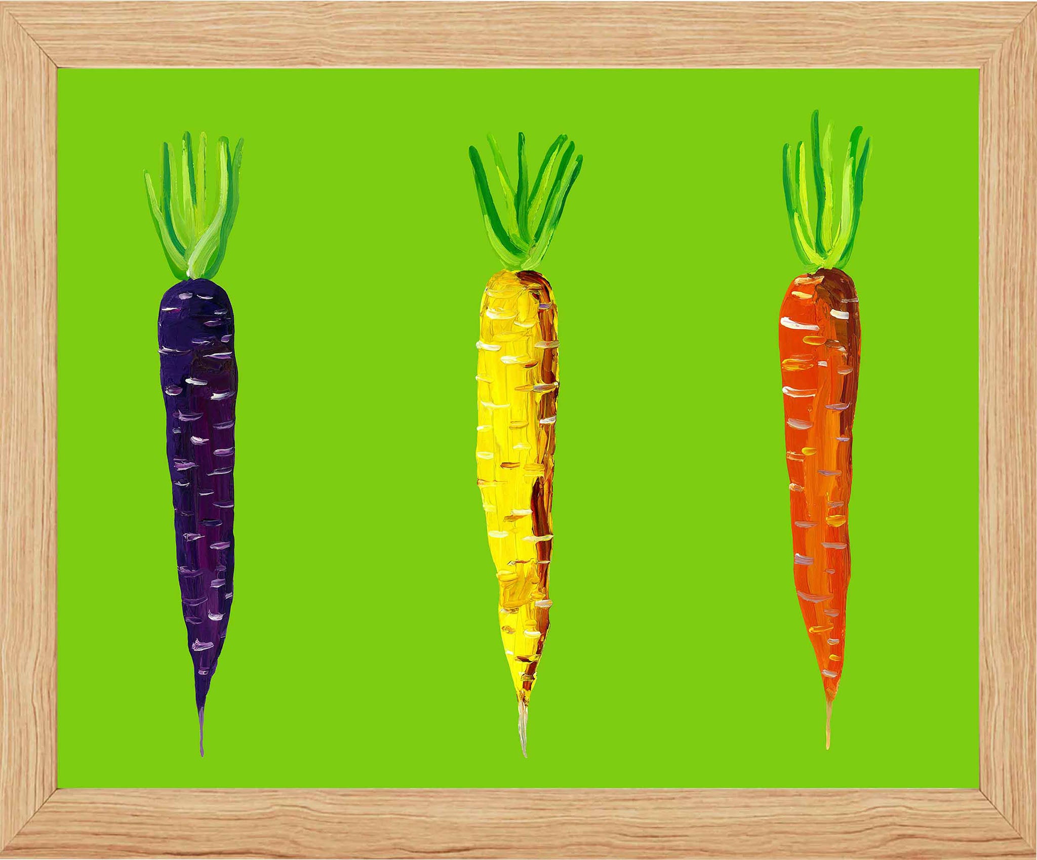 Heritage Carrots on Green Art Print