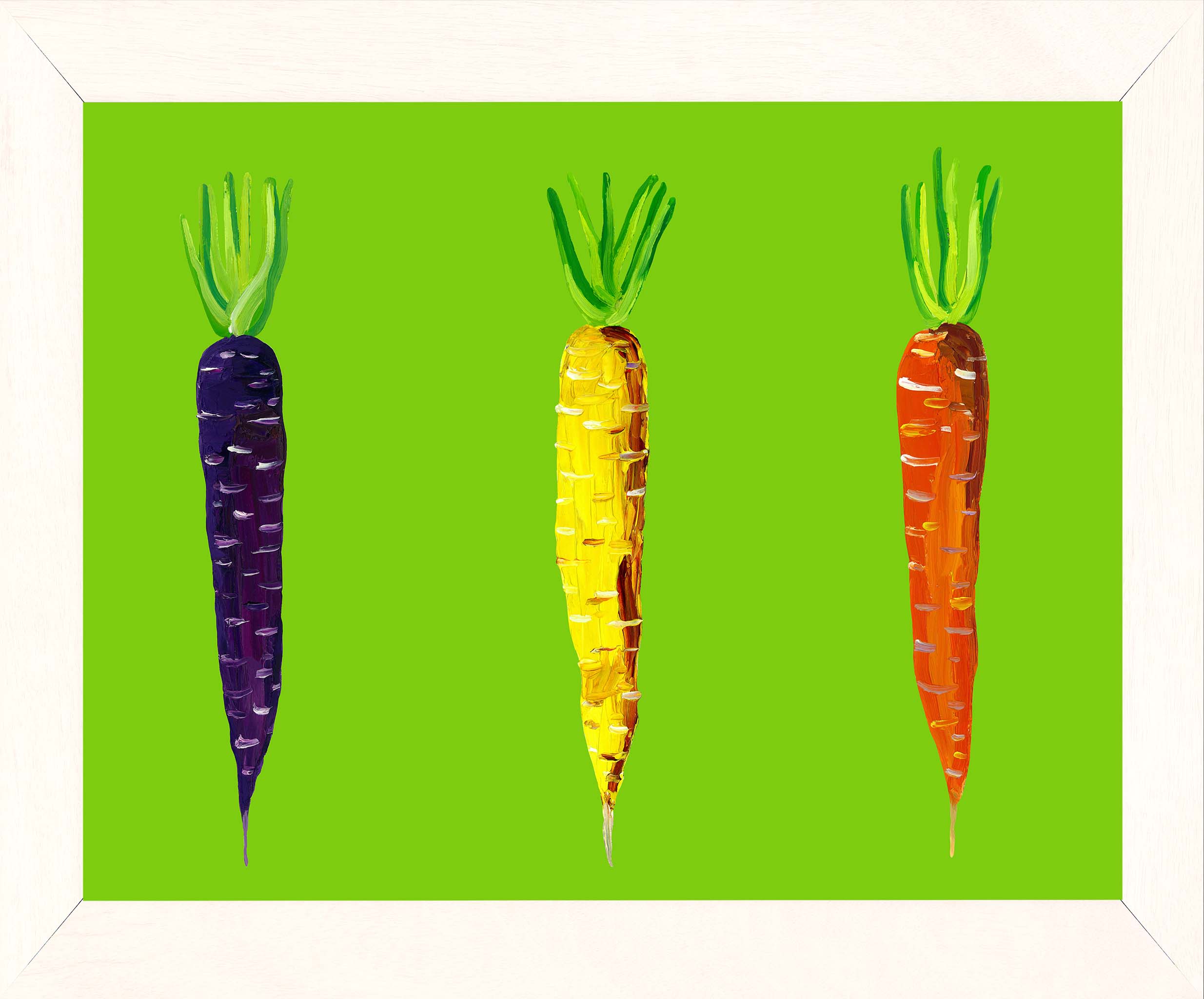 Heritage Carrots on Green Art Print