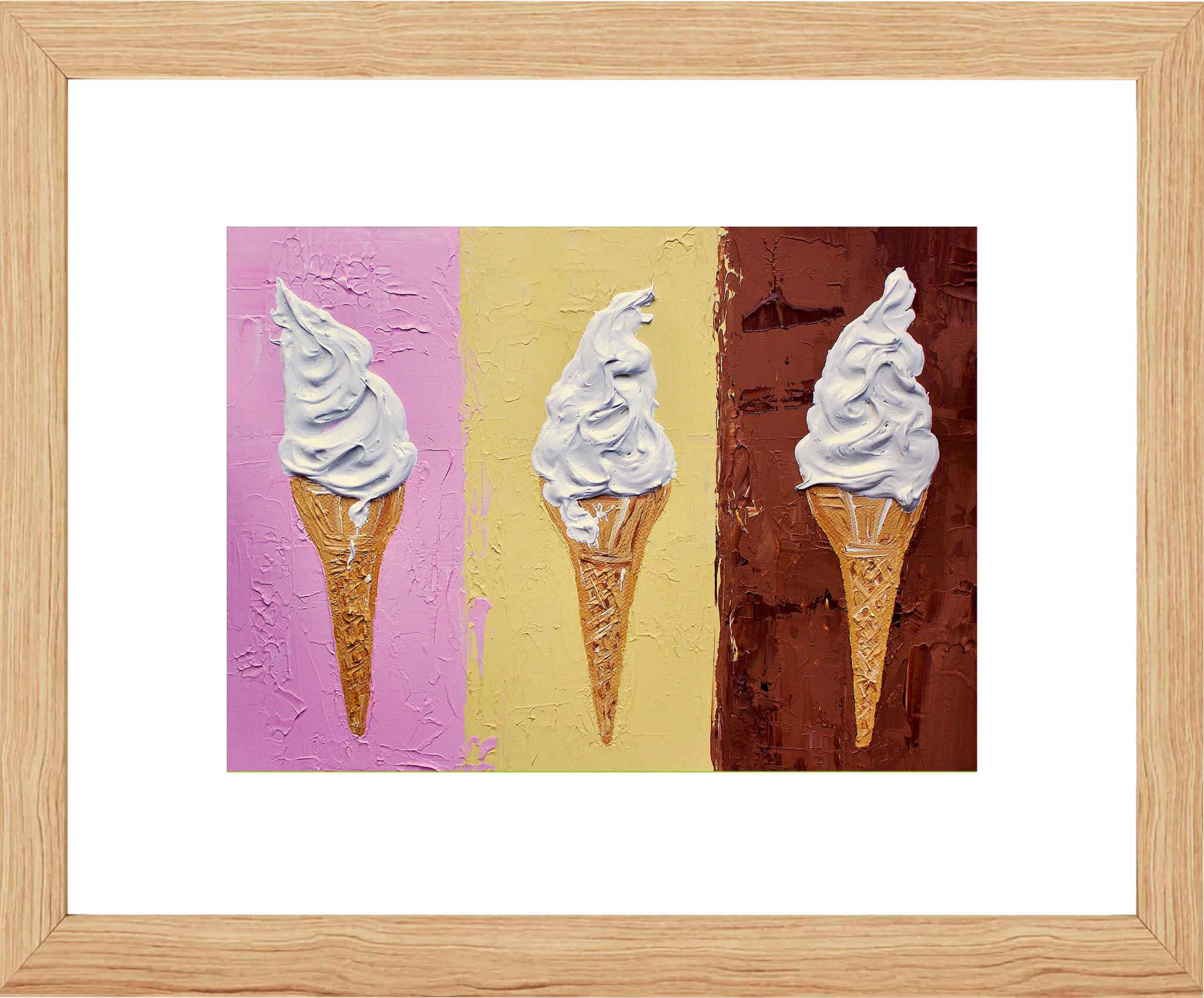Ice Creams on Neapolitan Art Print