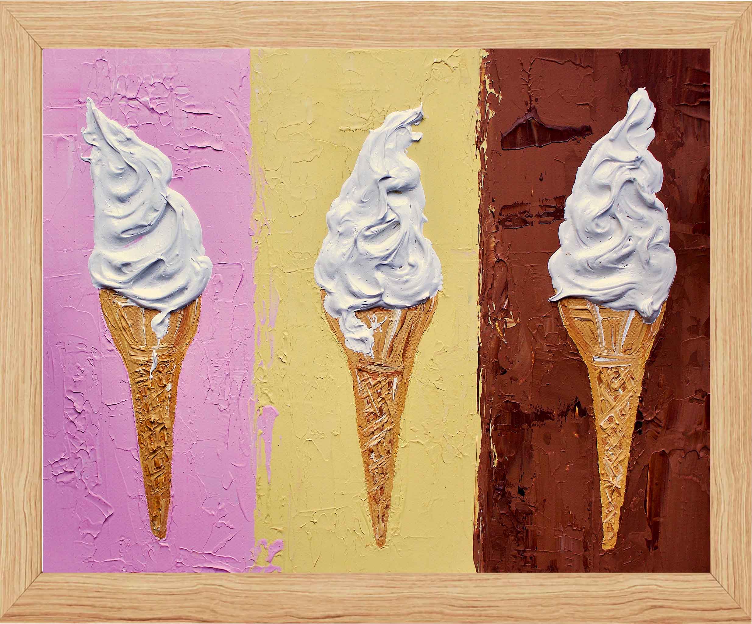 Ice Creams on Neapolitan Art Print