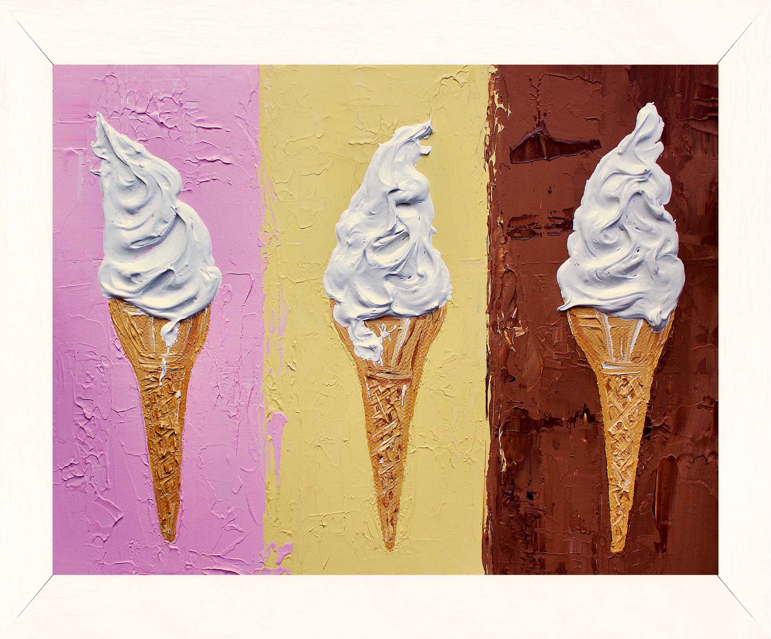 Ice Creams on Neapolitan Art Print