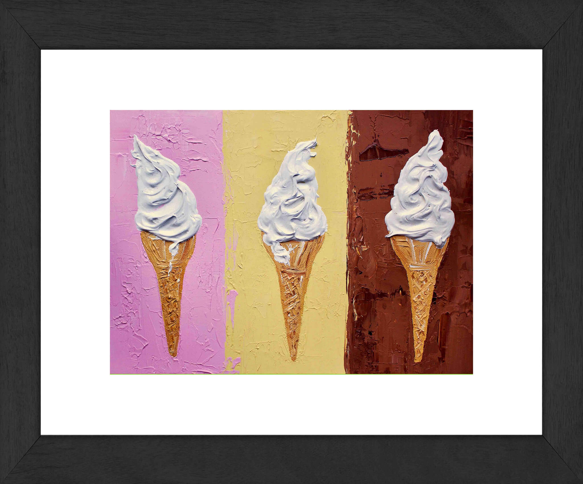 Ice Creams on Neapolitan Art Print