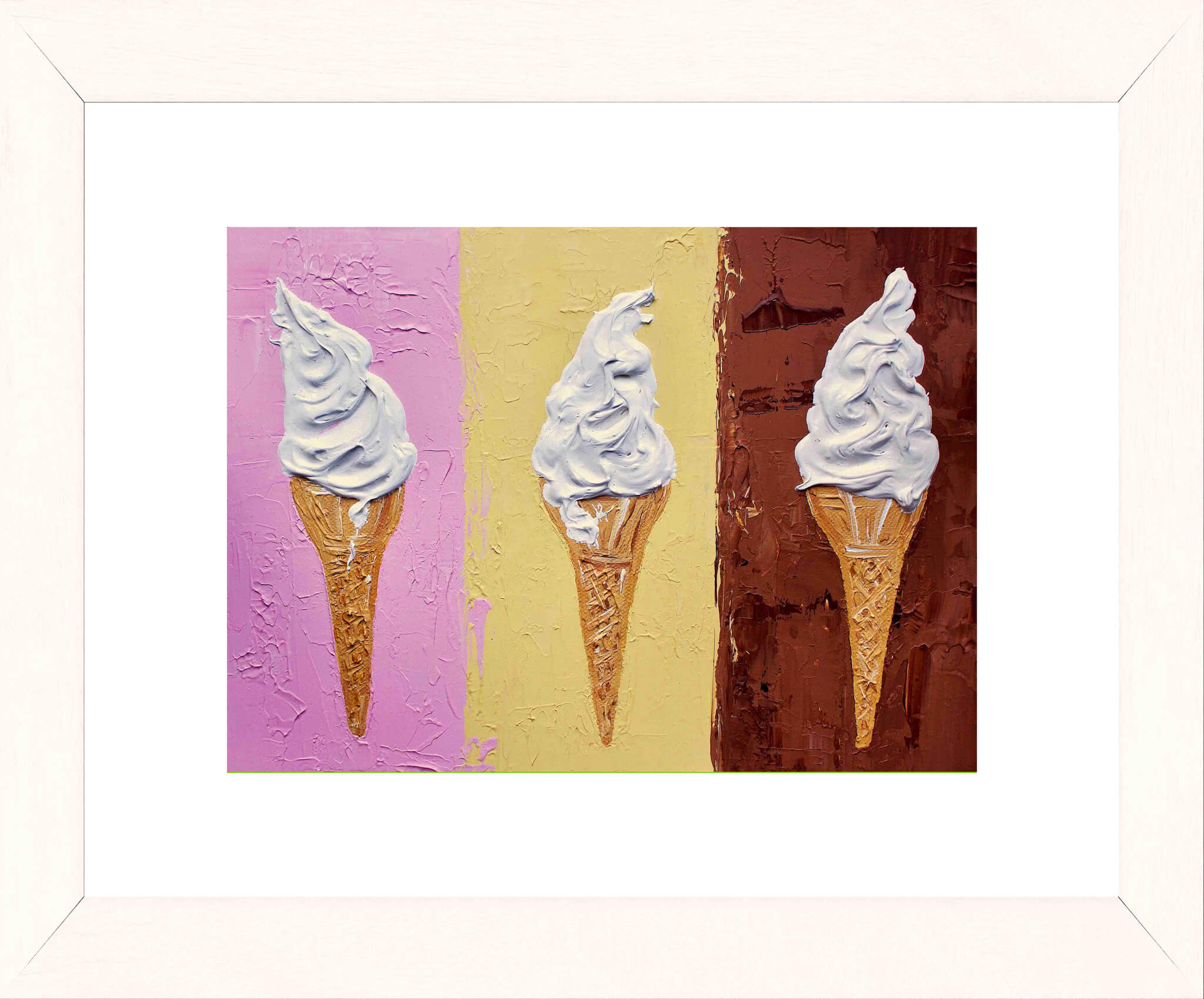 Ice Creams on Neapolitan Art Print