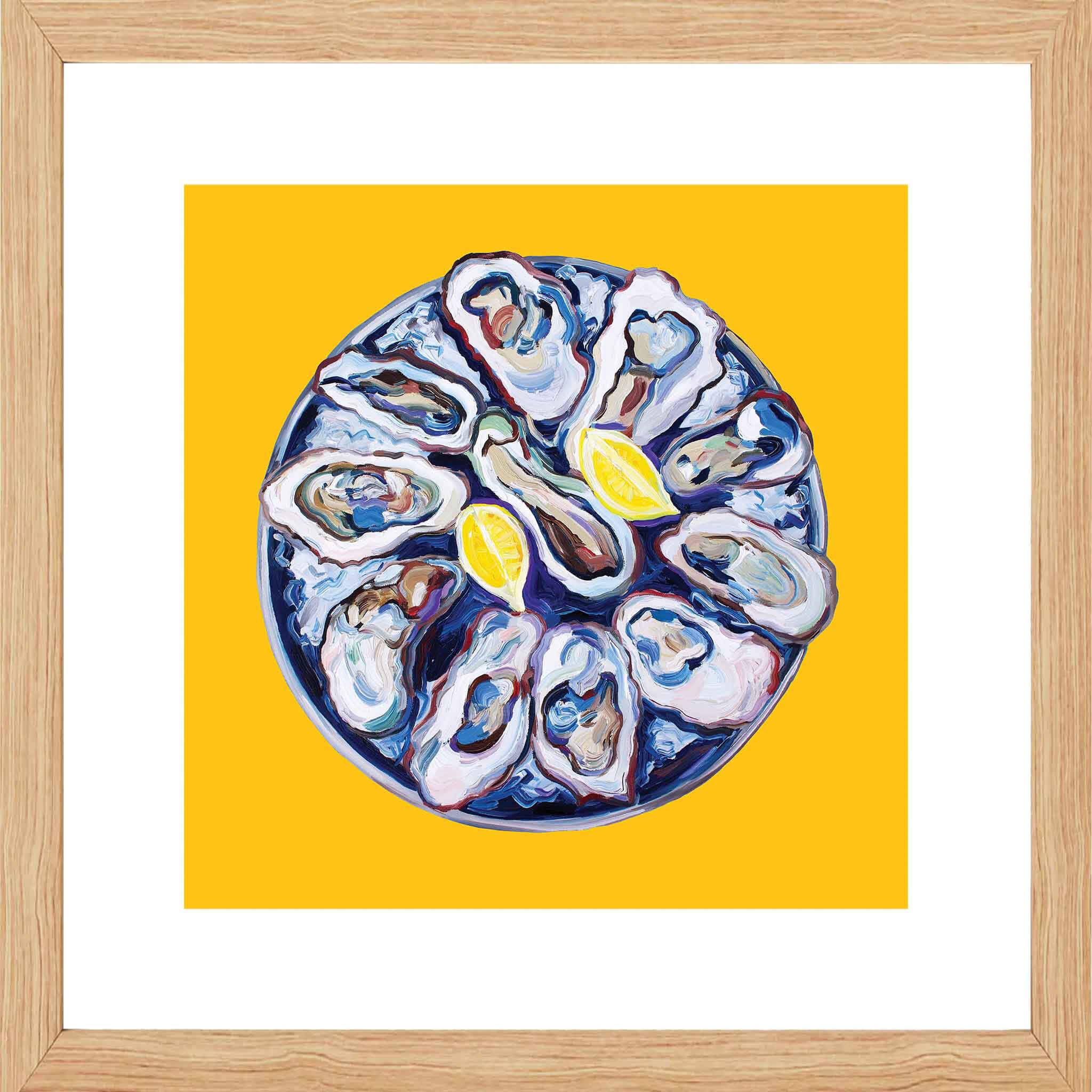 Oysters on a Plate Yellow