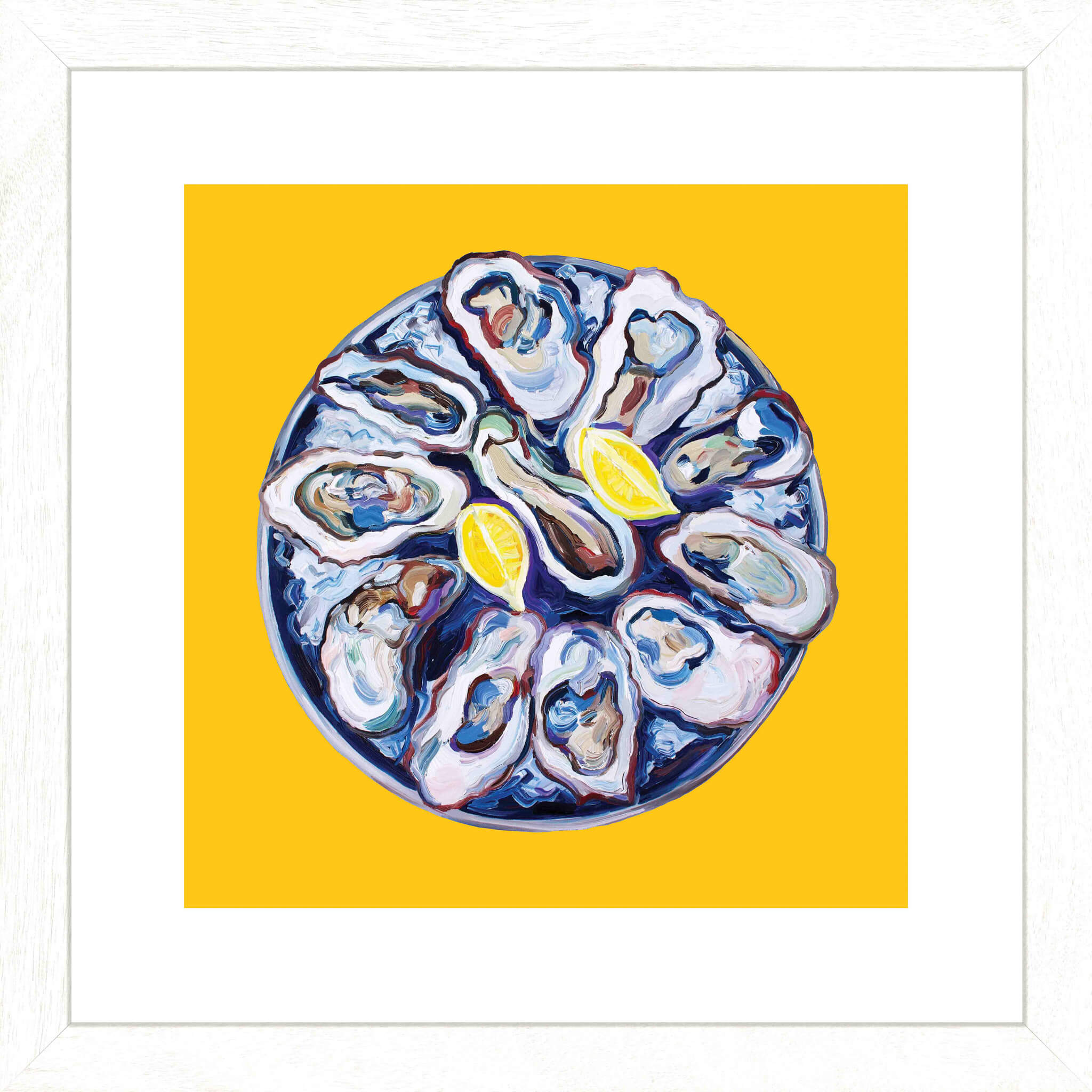 Oysters on a Plate Yellow