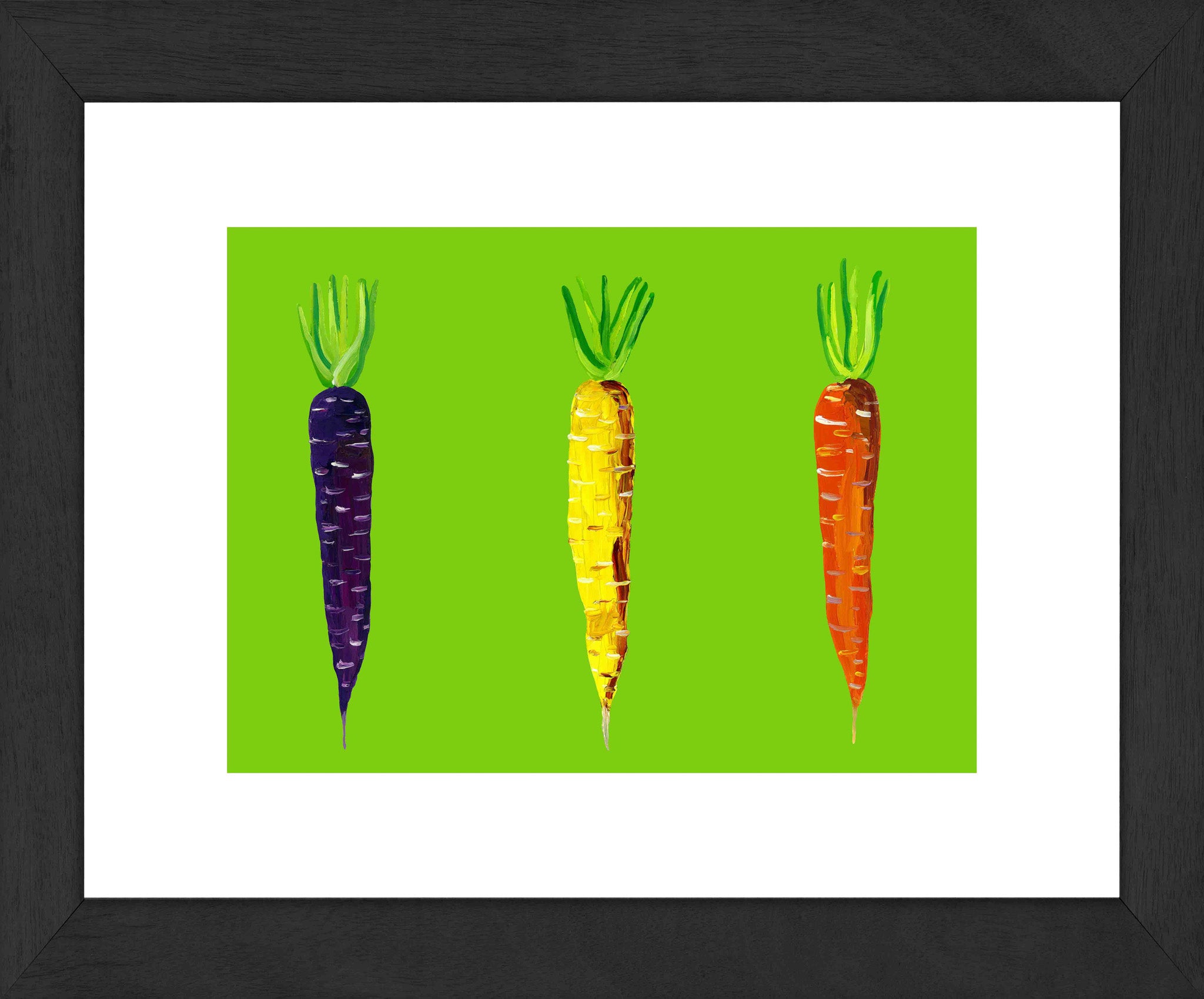 Heritage Carrots on Green Art Print