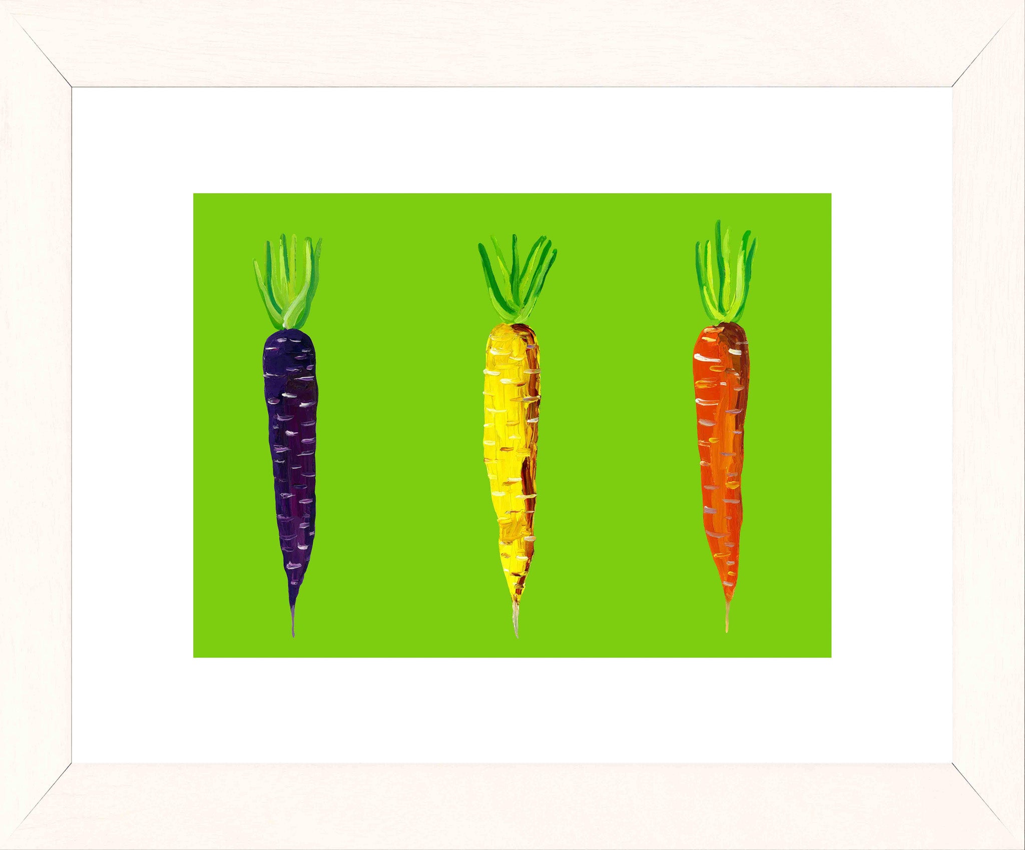 Heritage Carrots on Green Art Print