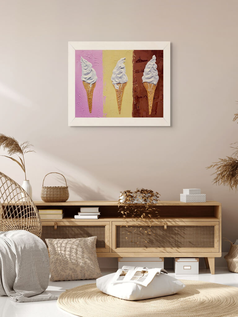 Ice Creams on Neapolitan Art Print